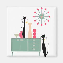 Retro Atomic ERA ERA MCM Coola Cat Magnet v5