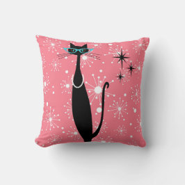 Retro Atomic Era MCM Black Cat i Modern MCM Kudde