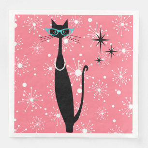Retro Atomic Era MCM Black Cat i Modern MCM Pappersservett