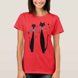 Retro Atomic Era MCM Modern MCM Coola Cat P T Shirt