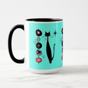 Retro Atomic Era Mid Century Modern Coola Cat Kabo Mugg