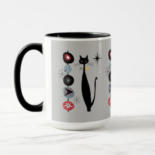 Retro Atomic Era Mid Century Modern Coola Cat Kabo Mugg