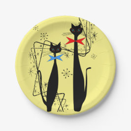Retro Atomic ERA Mid Century Modern Coola Cat Pair