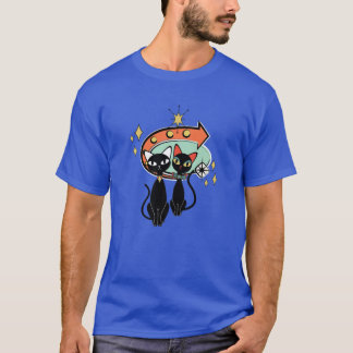 Retro Atomic Era Mid Century Modern Kattunge T Shirt