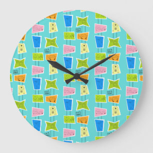 Retro Atomic Kitsch Acrylic Wall Clock Stor Klocka