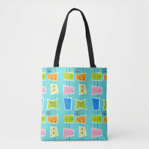 Retro Atomic Kitsch Tote Bag Tygkasse