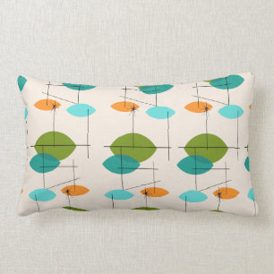 Retro Atomic Mobile Mönster Lumbar Pillow Lumbarkudde
