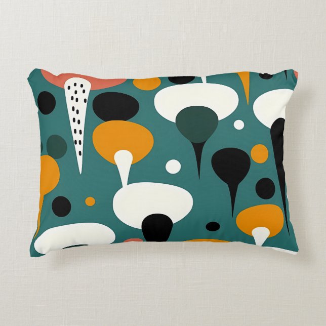 Retro Atomic Mushroom Pillow Prydnadskudde (Framsidan)