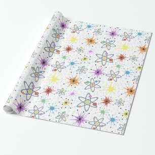 Retro Atomic Presentpapper