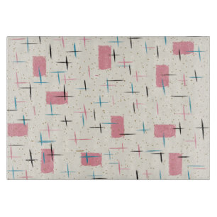 Retro Atomic Rosa Mönster Clearboard Board