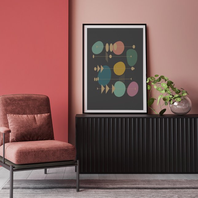 Retro Atomic Space Age Mid Centres Modern Poster (Skapare uppladdad)