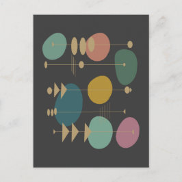 Retro Atomic Space Age Mid Centres Modern Vykort