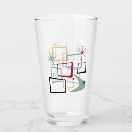 Retro Atomic Squares Stars Boomerang Mid Century Glaskopp