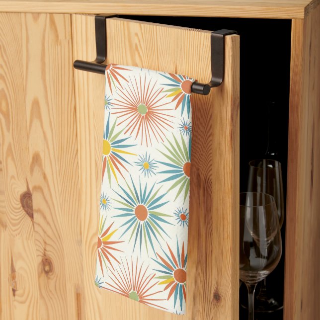 Retro Atomic Star Kitchen Towel Kökshandduk (Thirds Fold)