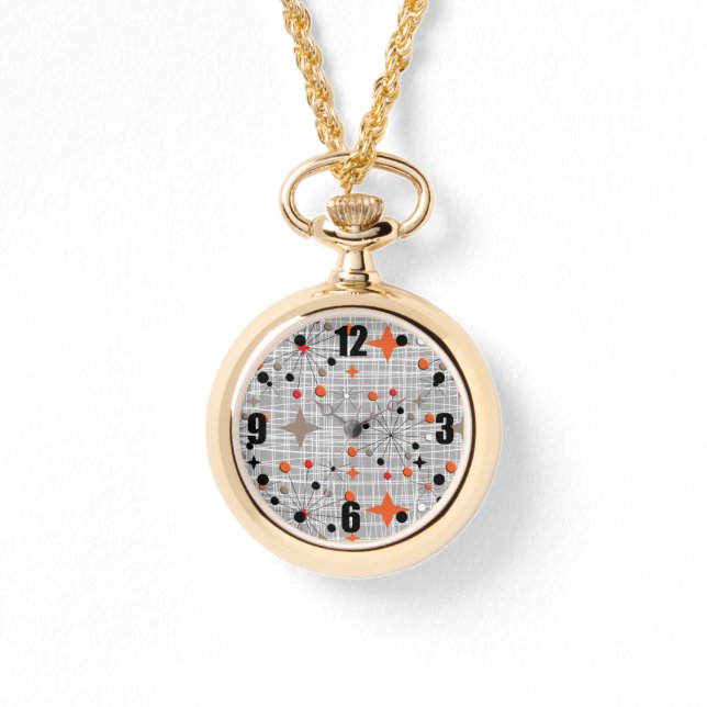 Retro Atomic Starburst Design Watch Armbandsur (Framsida)