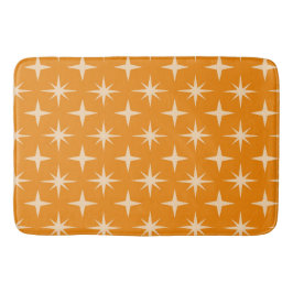 Retro Atomic Stars Mönster på Orange Badrumsmatta