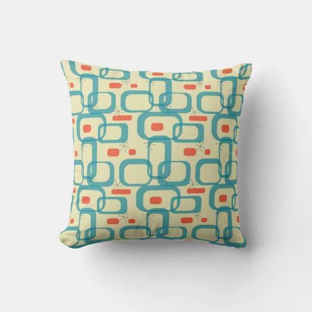 Retro Atomic Stil Kudde (Framsida)