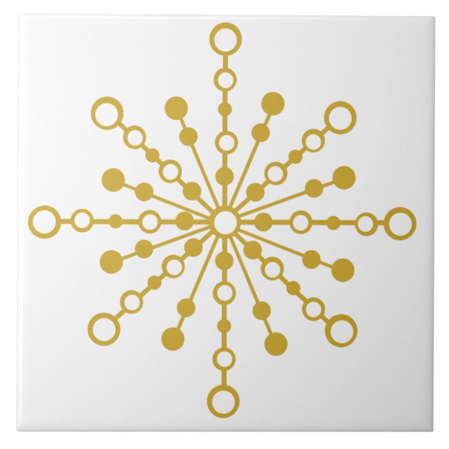 Retro Atomisk Mid-Century Modern Design Kakelplatta (Framsidan)