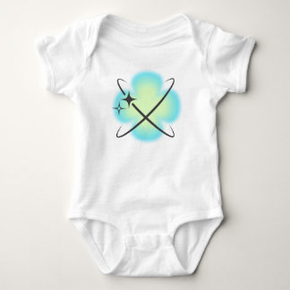 Retro Atomisk Turkos Blomma T Shirt
