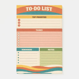 Retro Att-göra-lista Post-it Block