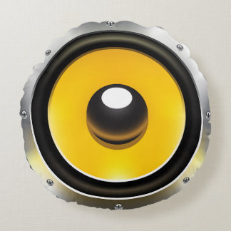 Retro Audio 80s stereohögtalare med nostalgisk Vin Rund Kudde