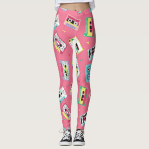 Retro Audio-band: 80 sekunder Stil. Leggings