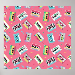 Retro Audio-band: 80 sekunder Stil. Poster
