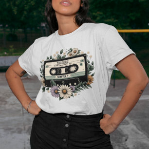 Retro Audiobook Cassette Shirt - Funny Bok Älskare T
