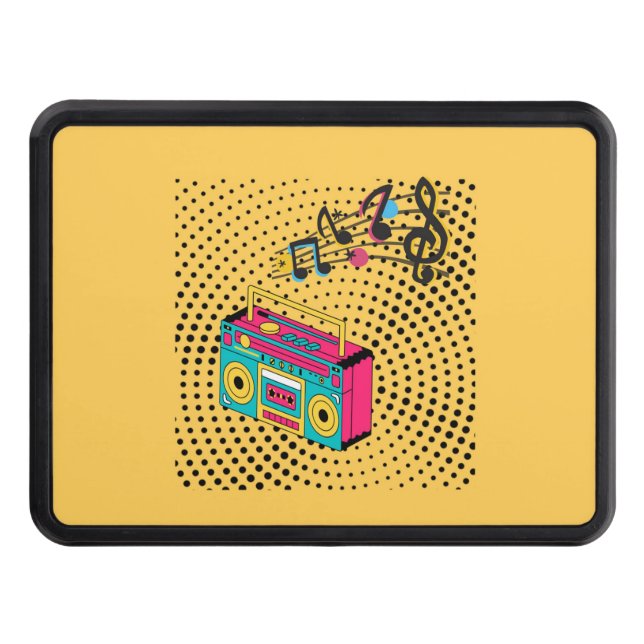 Retro-audions boombox. dragkroksskydd (Framsidan)