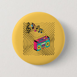 Retro-audions boombox. knapp