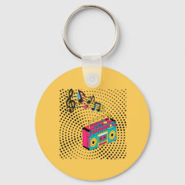Retro-audions boombox. nyckelring