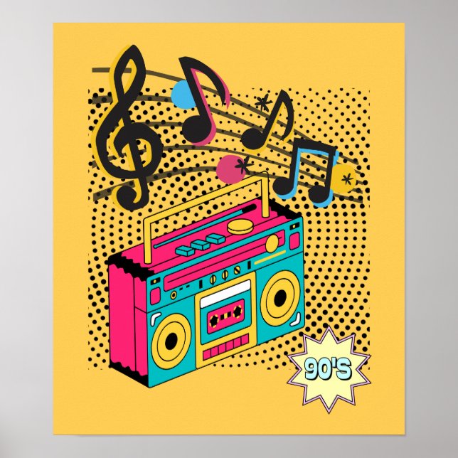 Retro-audions boombox. poster (Framsidan)