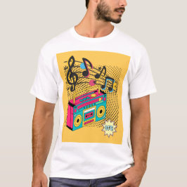 Retro-audions boombox. t shirt