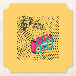 Retro-audions boombox. underlägg papper
