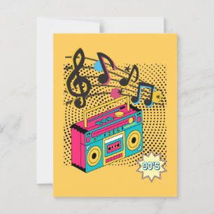 Retro-audions boombox. vykort