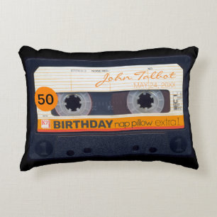 Retro Audiotape 50-årsdag personlig AP2 Prydnadskudde