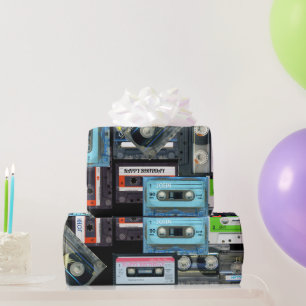 Retro Audiotape Cassette Mixtape Name Birthday WP Presentpapper