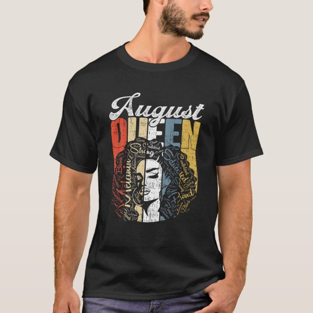 Retro August Queen Fantastisk Junth Queen Gir T Shirt (Framsida)