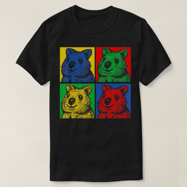 Retro Australia Animal Gift Idea Art Quokka T Shirt (Design framsida)