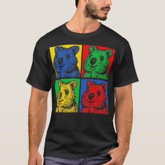 Retro Australia Animal Gift Idea Art Quokka T Shirt
