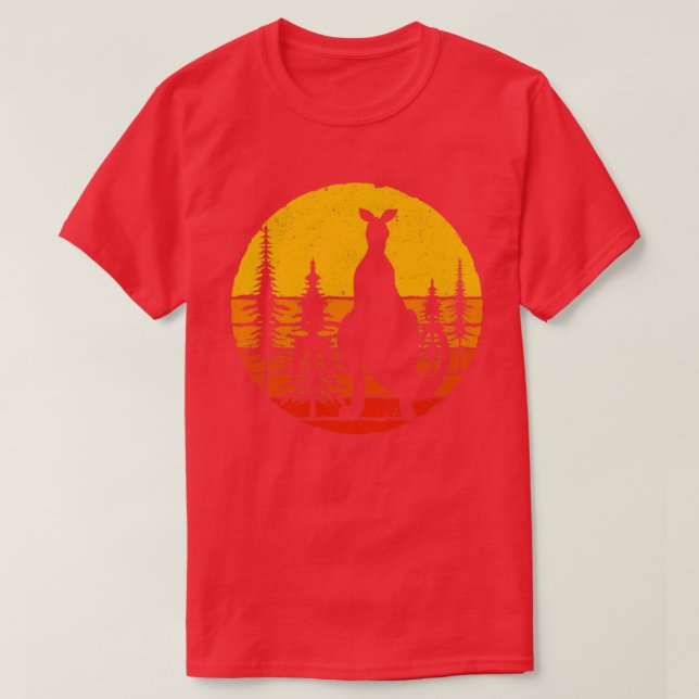 Retro Australia Backpacker Zoo Animal Kangaroo T Shirt (Design framsida)