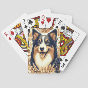 Retro Australian shepherd Illustration Casinokort