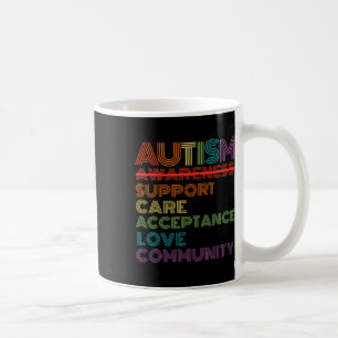 Retro Autism Awareness Lärare School for Women Me Kaffemugg