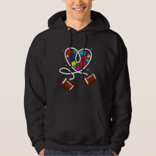 Retro Autism Mor Amerikanska Flagga-Autism Awar Hoodie