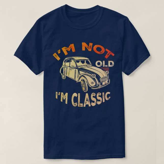 Retro Auto Gift, Funny Classic Car Lover T Shirt (Design framsida)