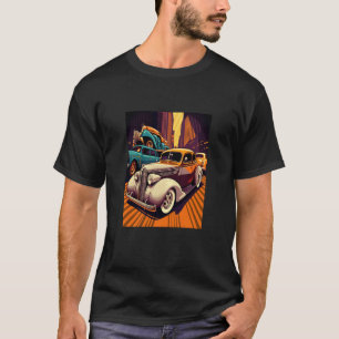 Retro Automobile Classic Fläkt Pop Stil Vintag T Shirt