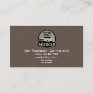 Retro Automotive Muscle Themme Visitkort