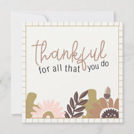 Retro Autumn Fall Blommigt Farmhouse Thankgiving Inbjudningar