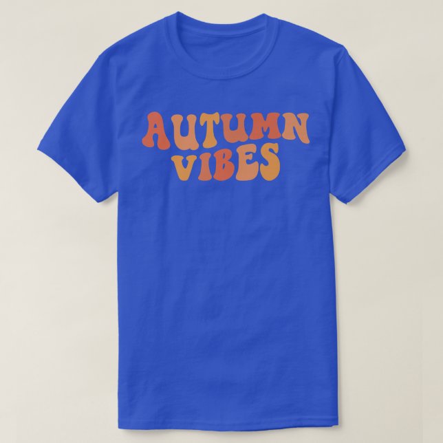 Retro Autumn Vibes Fall Vibes Lycklig Fall Thanksg T Shirt (Design framsida)