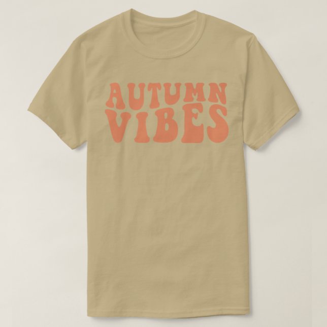 Retro Autumn Vibes Hej Hösthösten Lycklig Fall Tha T Shirt (Design framsida)